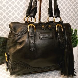 Isabella Fiore whipstitch tassel satchel